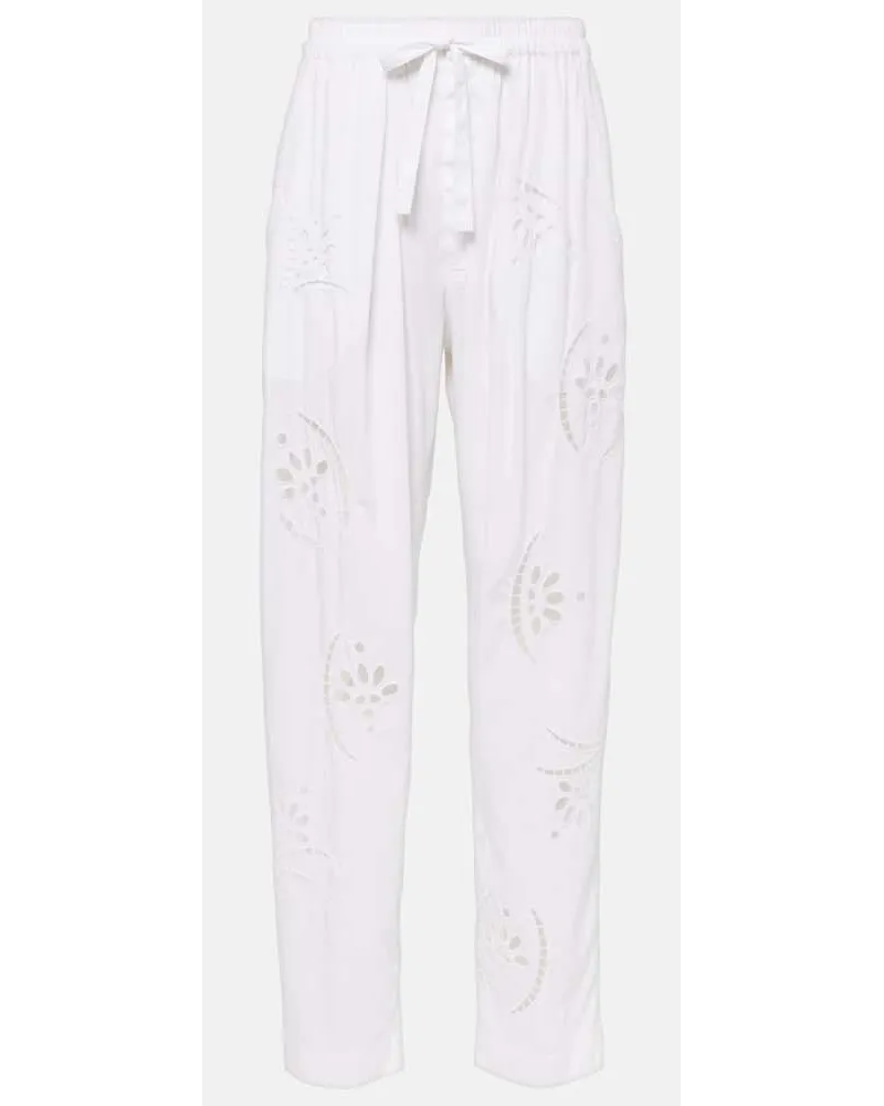 Isabel Marant Pantaloni a gamba larga Hectorina Bianco