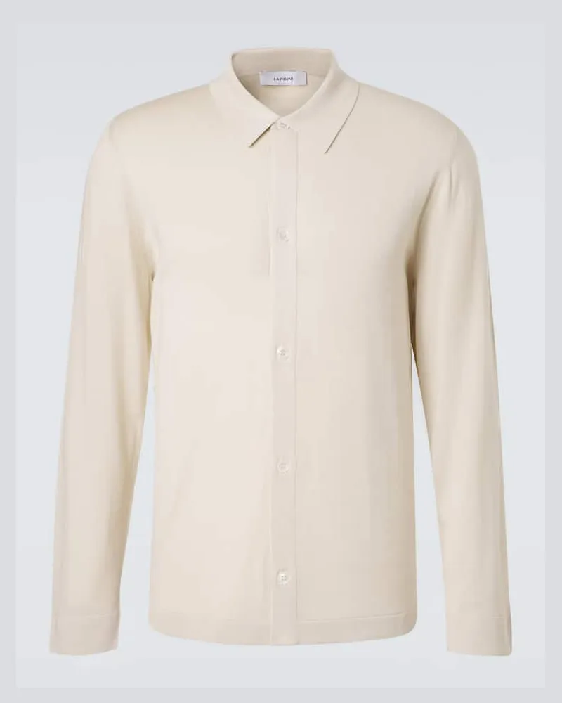 LARDINI Polo in seta Bianco