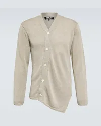 Comme des Garçons Comme des Garçons Homme Deux Cardigan asimmetrico in lino Beige