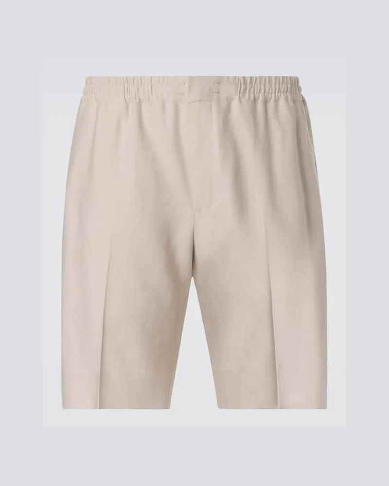 Ermenegildo Zegna Bermuda in lino Bianco