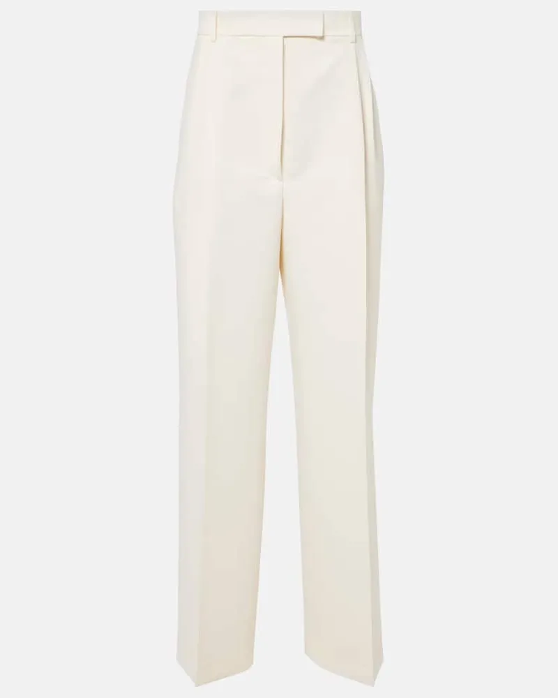 Róhe RÃ³he Pantaloni a gamba larga e vita alta Bianco