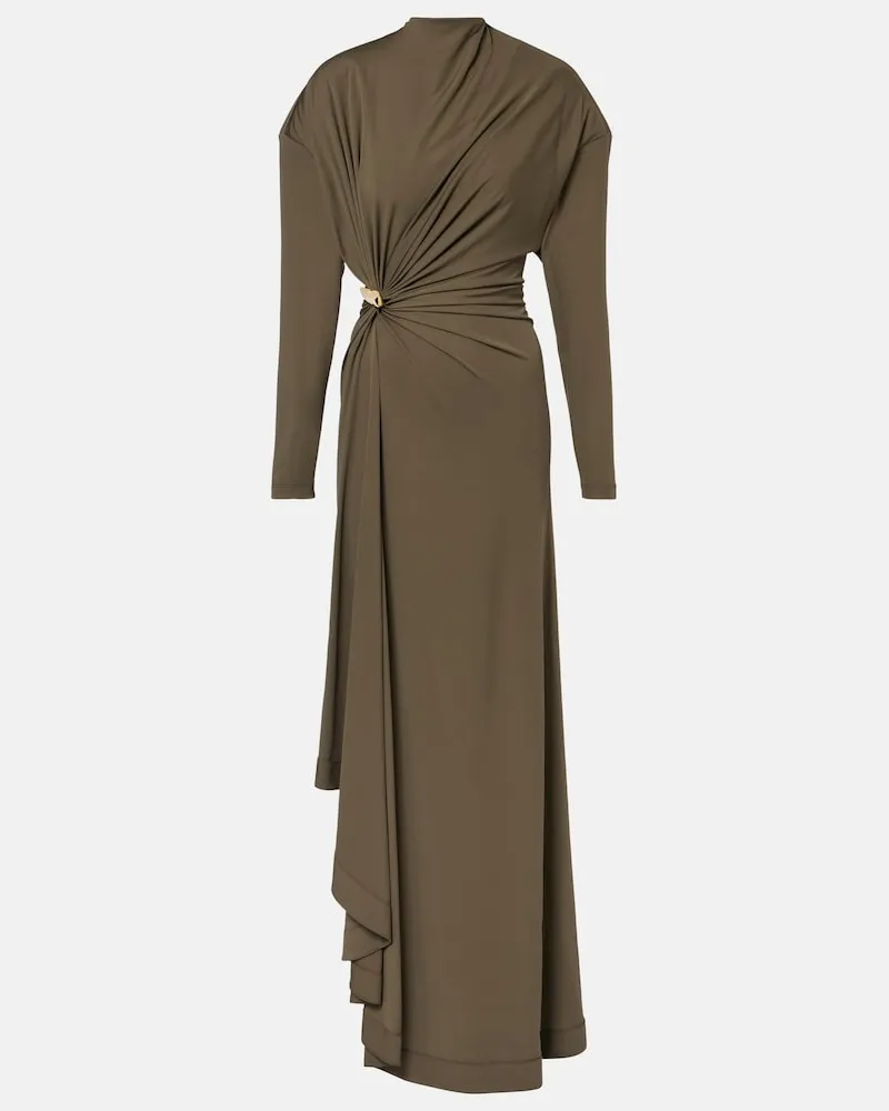 Bottega Veneta Abito lungo in crÃªpe di jersey Verde