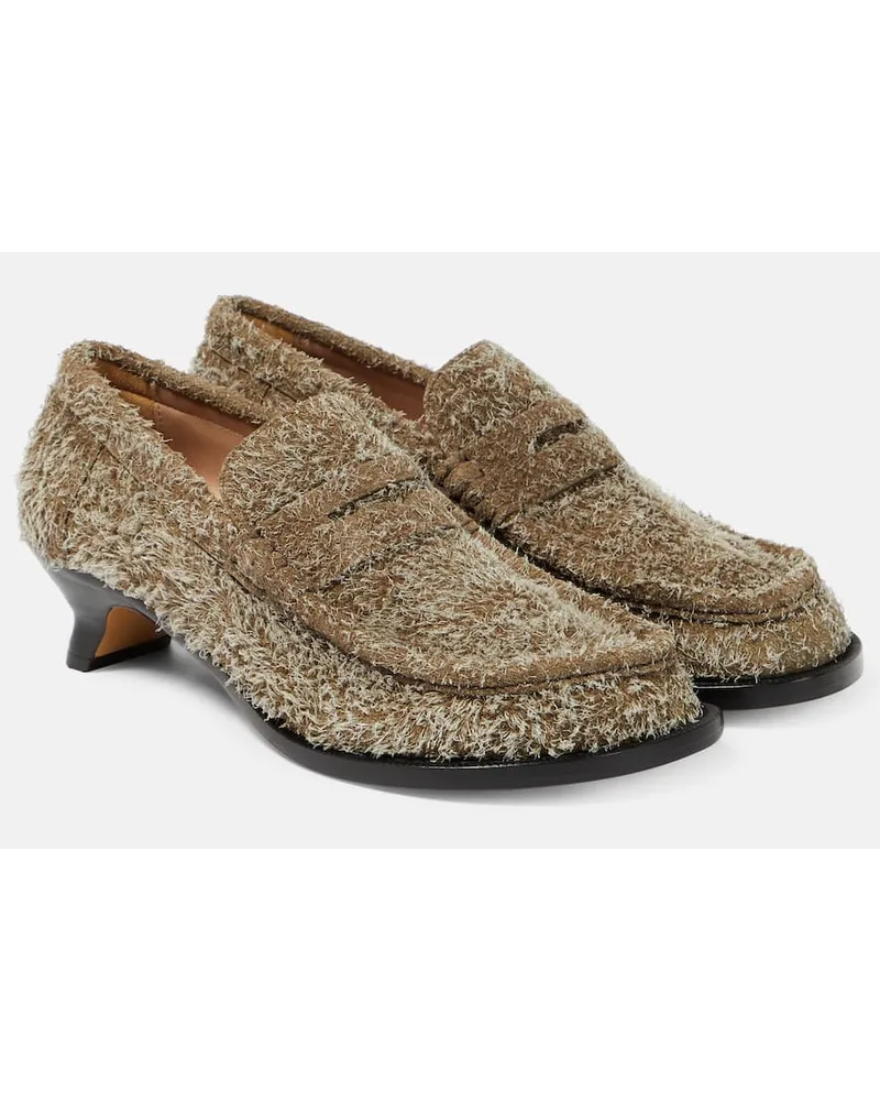 Loewe Pumps mocassino Terra 40 in suede Verde