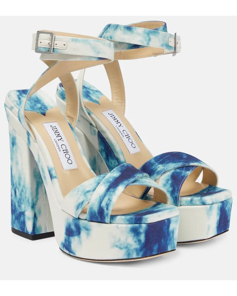 Jimmy Choo Sandali con platform Gaia 140 Multicolore
