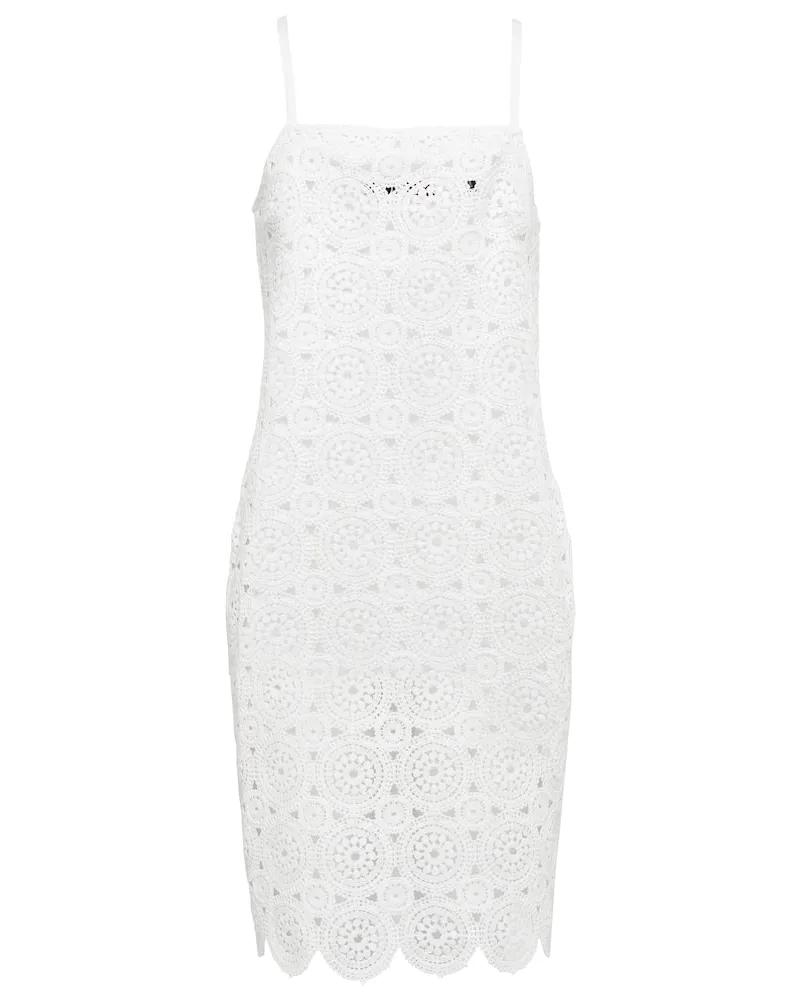 ROTATE Birger Christensen Miniabito Silke in crochet Bianco