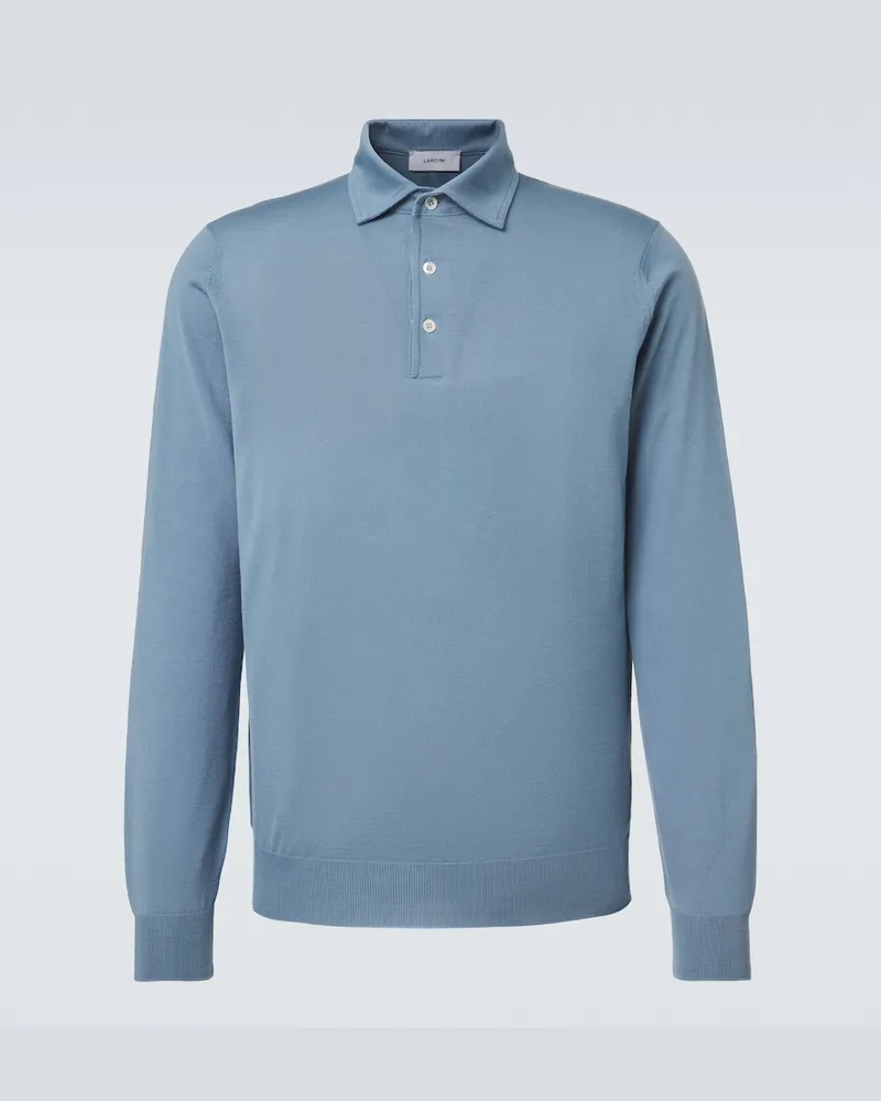 LARDINI Pullover polo in lana Blu
