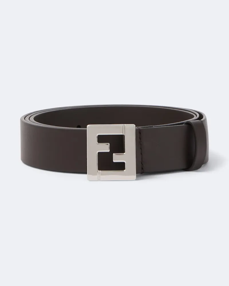Fendi Cintura FF in pelle Marrone