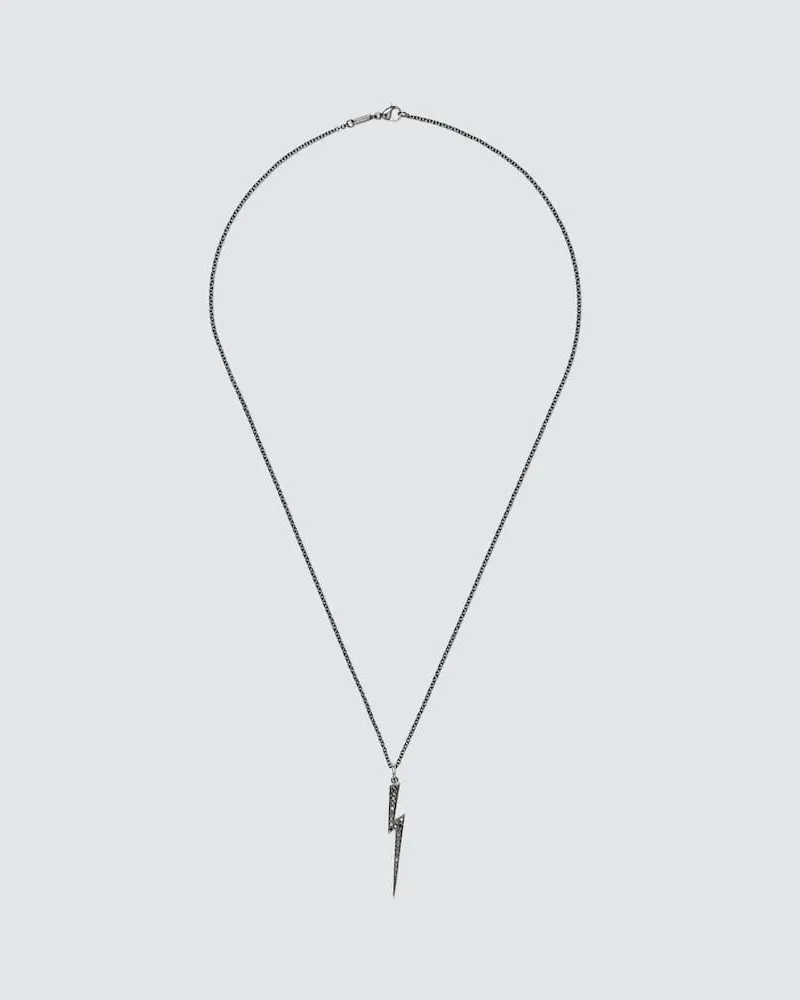 Ileana Makri Collana Thunder in oro bianco 18kt (750/1000) con diamanti Argento