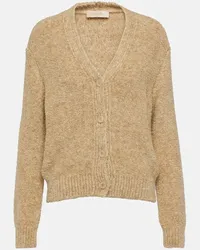 Loro Piana Cardigan in lino, cashmere e seta Beige