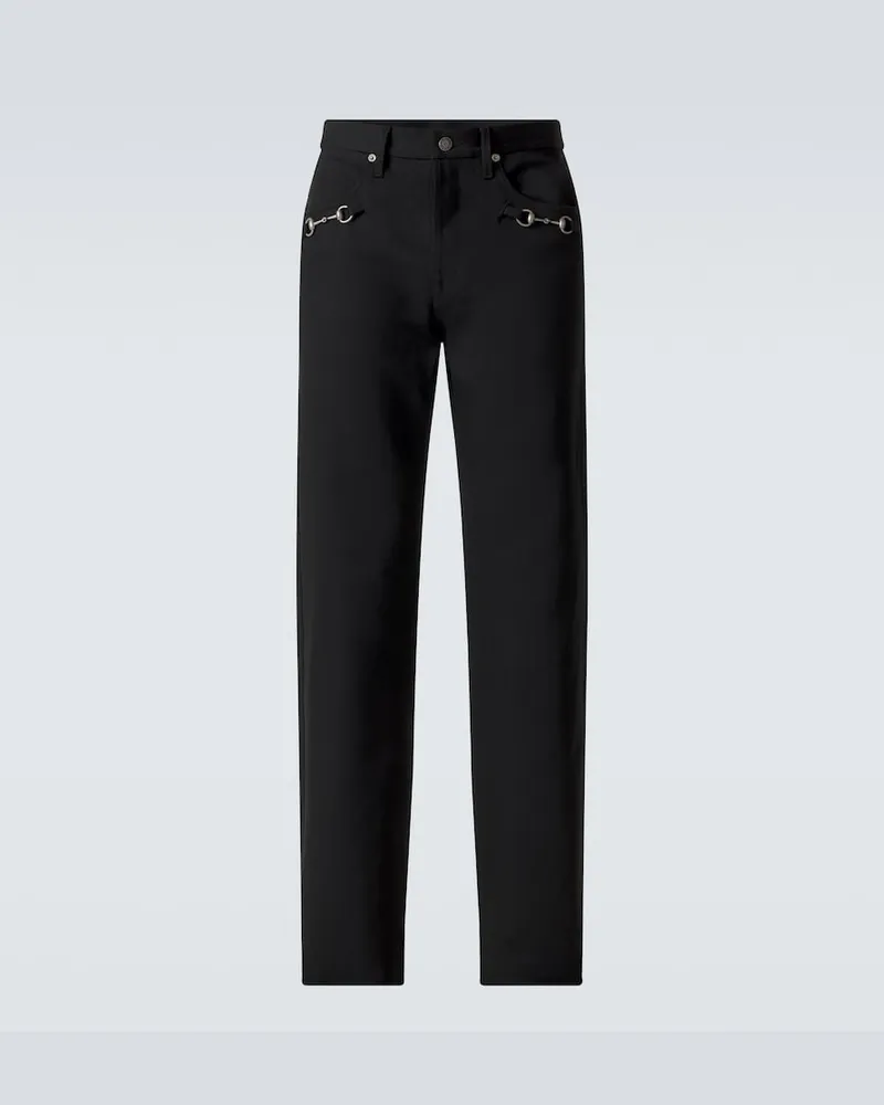 Gucci Jeans flared Horsebit Nero
