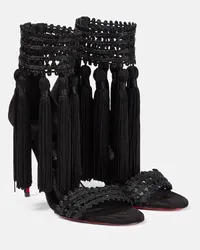 Christian Louboutin Sandali Palma in macramé Nero