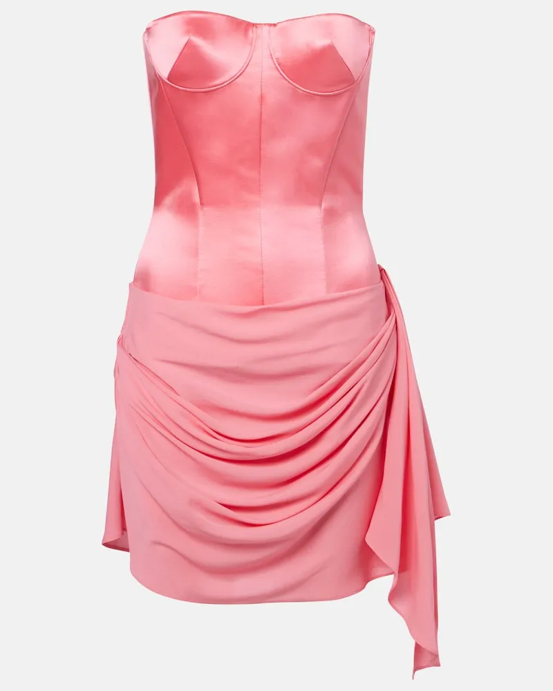 Alex Perry Abito bustier in seta Rosa