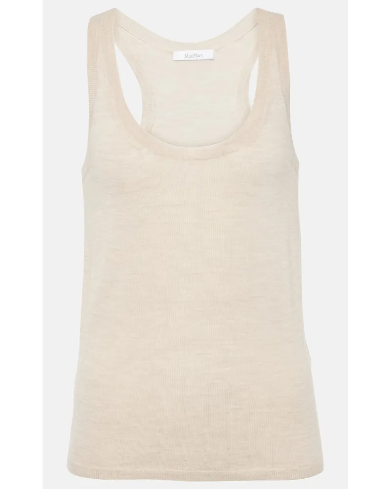 Max Mara Top Abbono in cashmere Beige