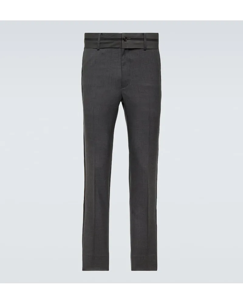 Undercover Pantaloni slim in lana Grigio