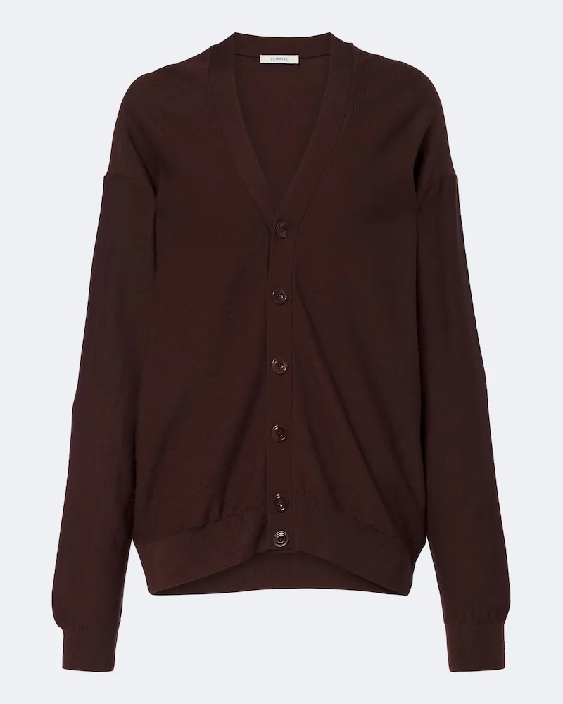 Christophe Lemaire Cardigan in misto lana Marrone