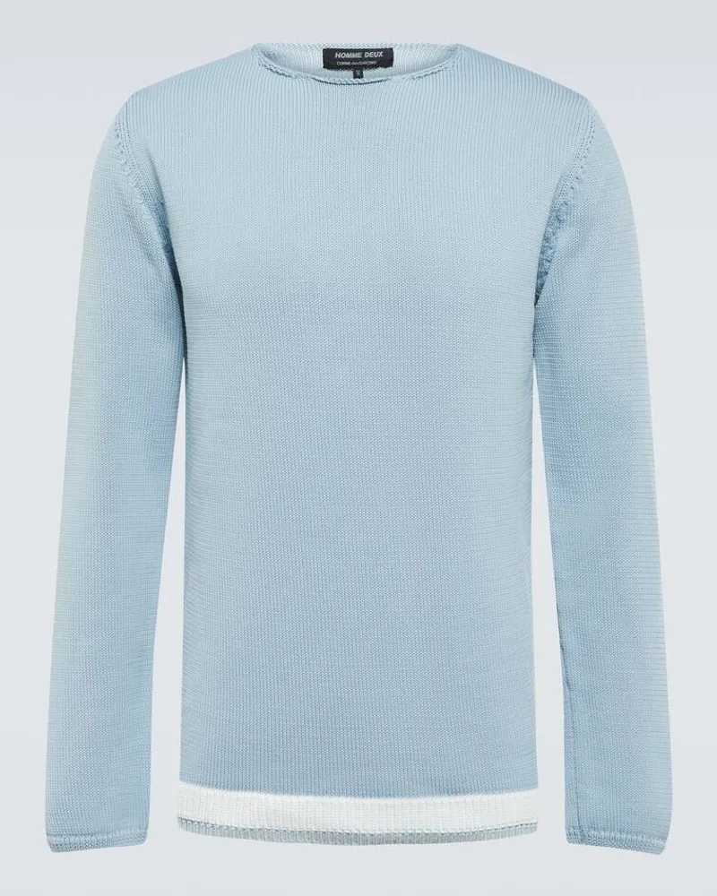 Comme des Garçons Comme des Garçons Homme Deux Pullover in jersey tinto in capo Blu