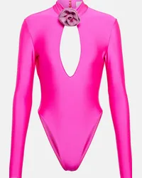 Giuseppe di Morabito Body in jersey con decorazioni Rosa