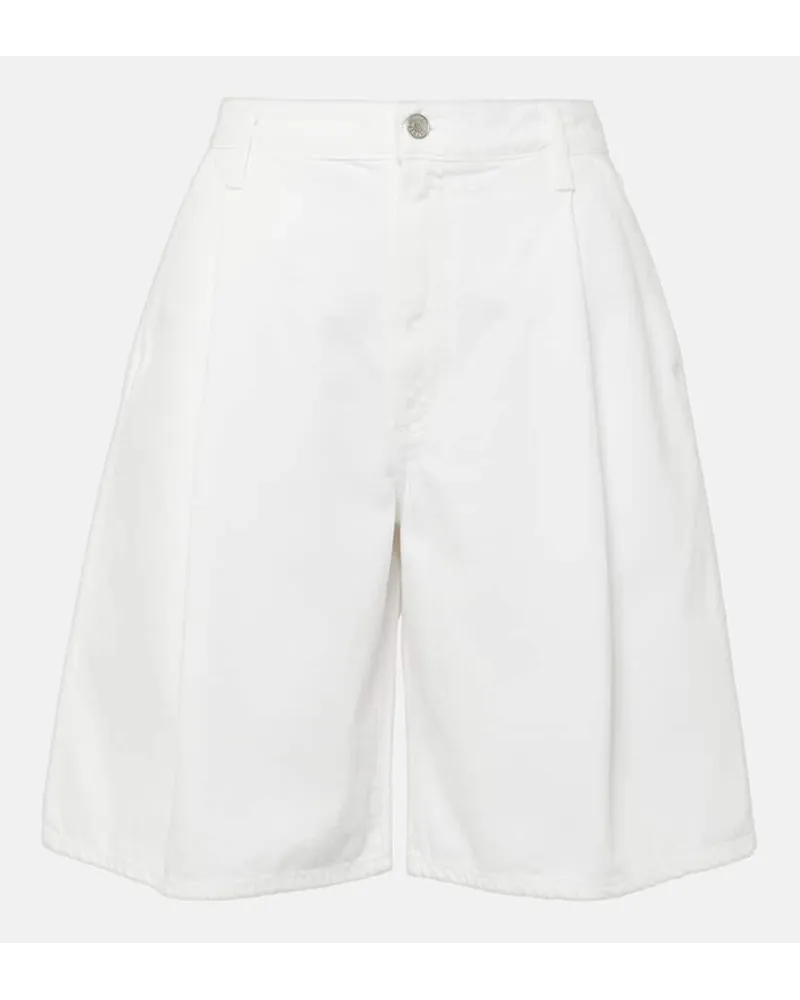 AGOLDE Bermuda Ellis di jeans a vita media Bianco