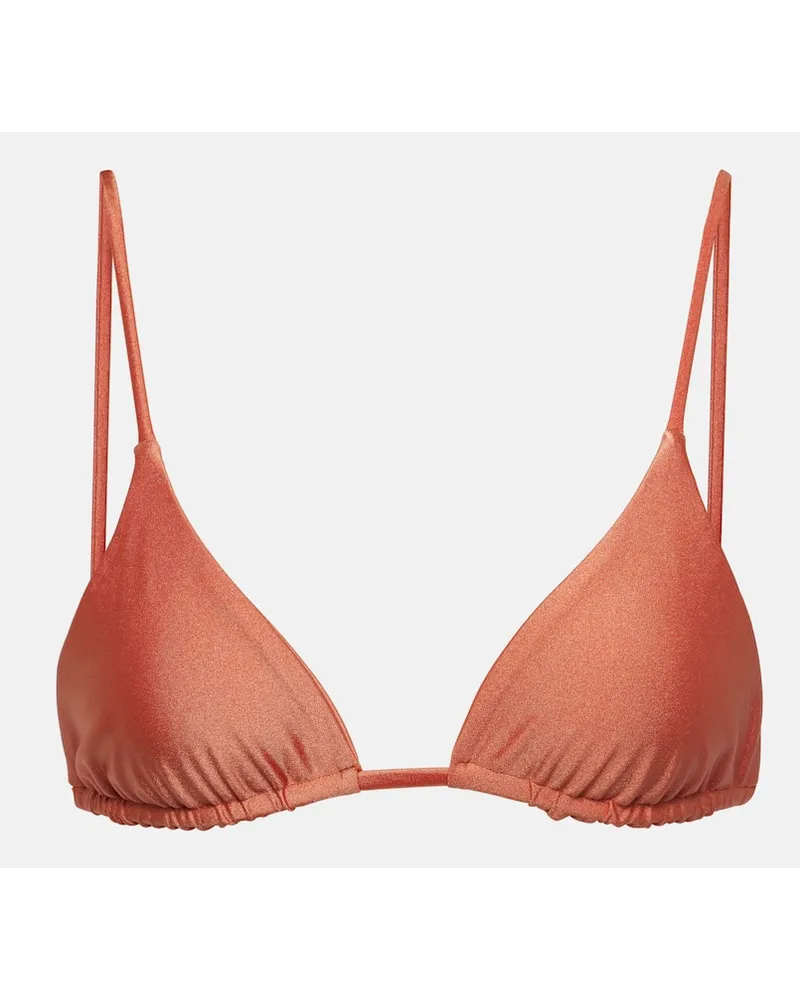 JADE SWIM Top bikini a triangolo Via Rosso