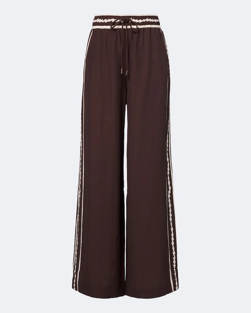 ALEMAIS Alémais Pantaloni Lori a gamba larga Marrone