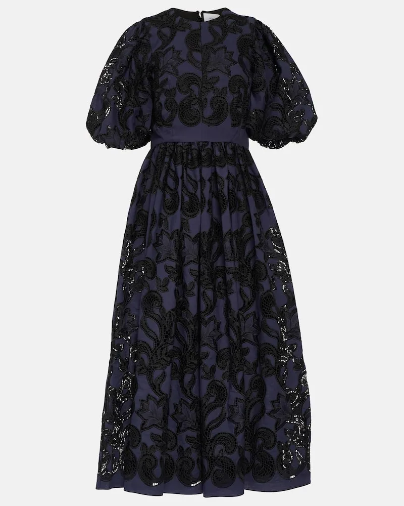 Erdem Abito in misto cotone sangallo Multicolore