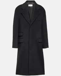 Saint Laurent Cappotto oversize in lana Nero