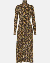 Ulla Johnson Abito midi Fernanda in jersey con stampa Multicolore