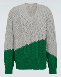 Loewe Pullover in lana a trecce Bianco