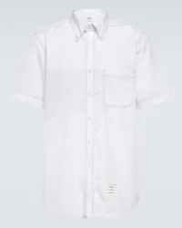 Thom Browne Camicia in popeline di cotone Bianco