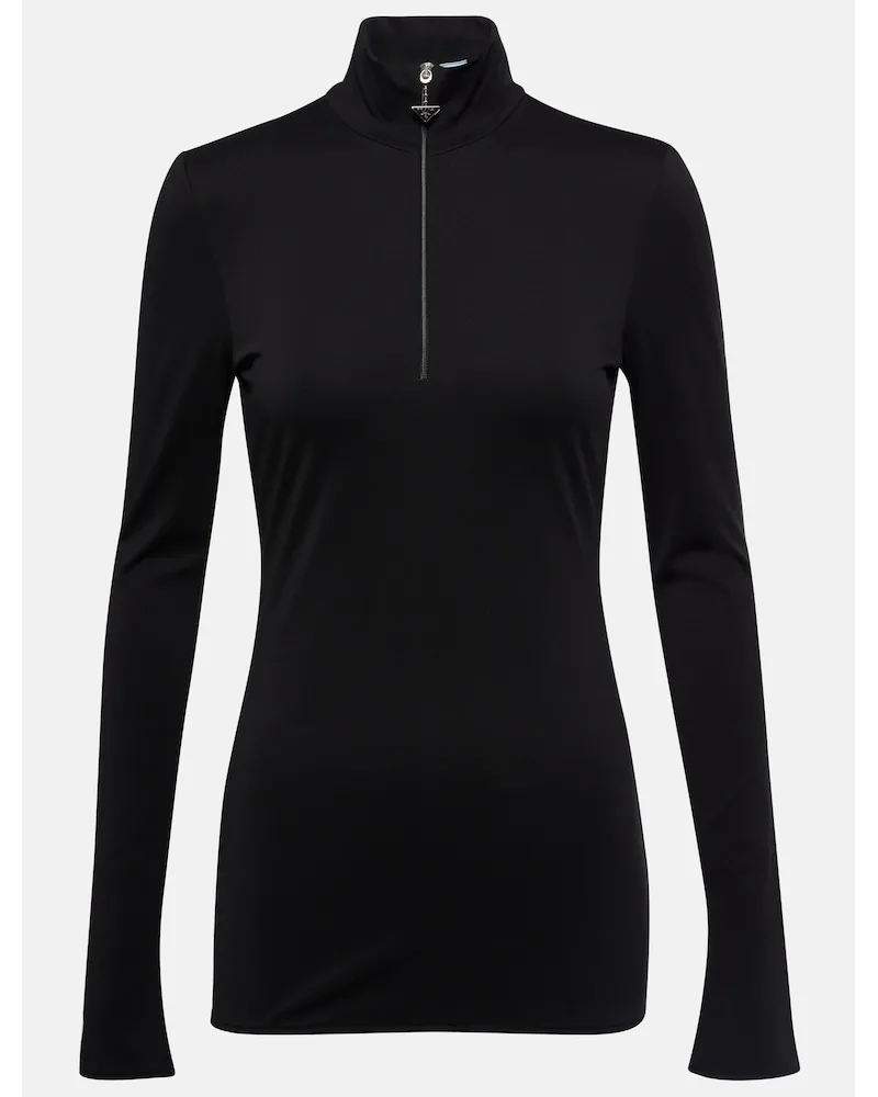 Prada Pullover a collo alto con decorazioni Nero