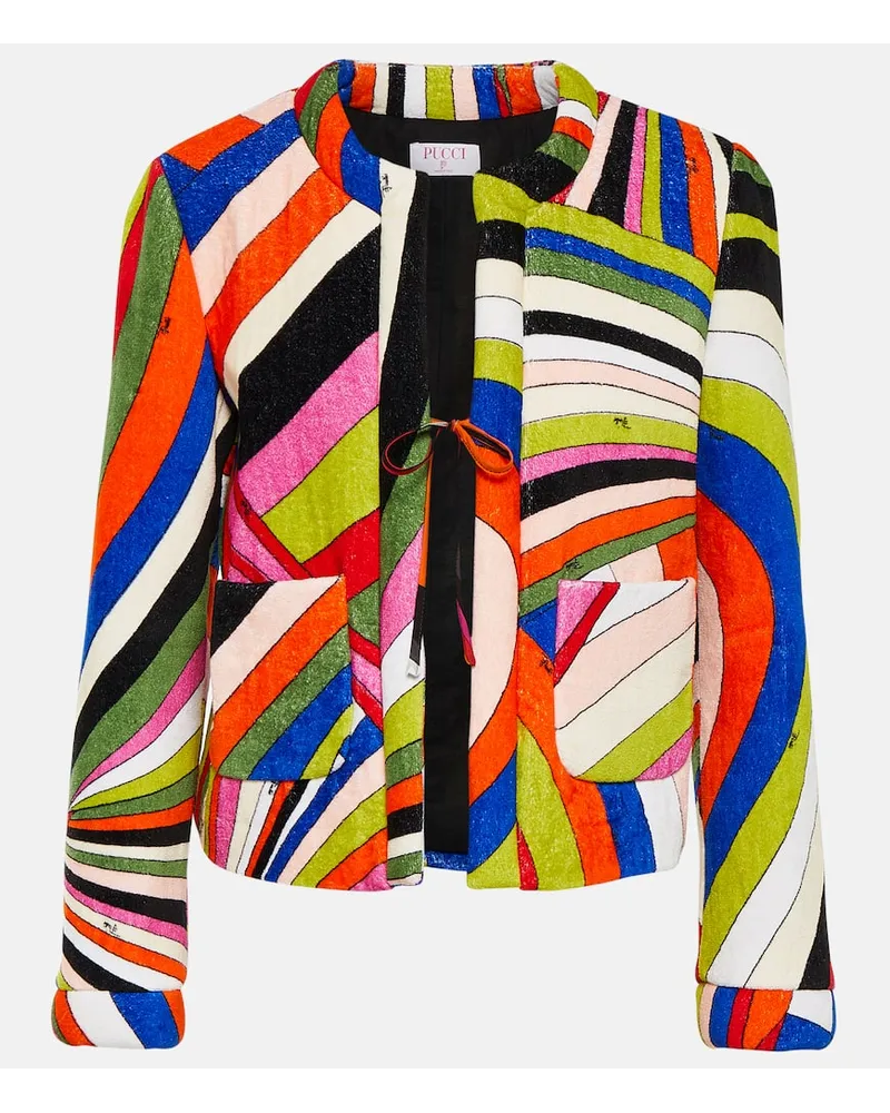 Emilio Pucci Giacca in cotone con stampa Multicolore