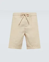 Frescobol Carioca Shorts Felipe in lino e cotone Beige