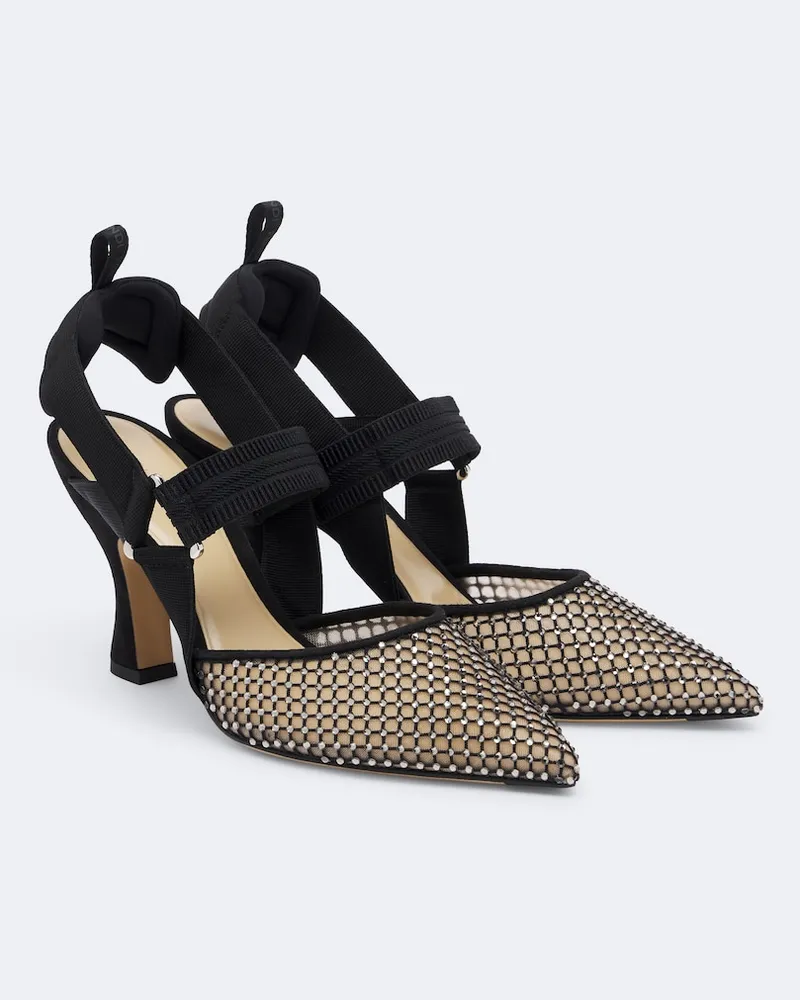 Fendi Pumps Colibrì in mesh e suede Nero
