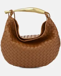 Bottega Veneta Borsa a spalla Sardine Medium in pelle Marrone