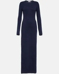 Gabriela Hearst Abito lungo Brogan in cashmere e seta Blu