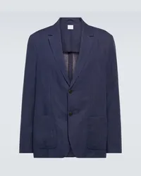 Sunspel Blazer in lino Blu