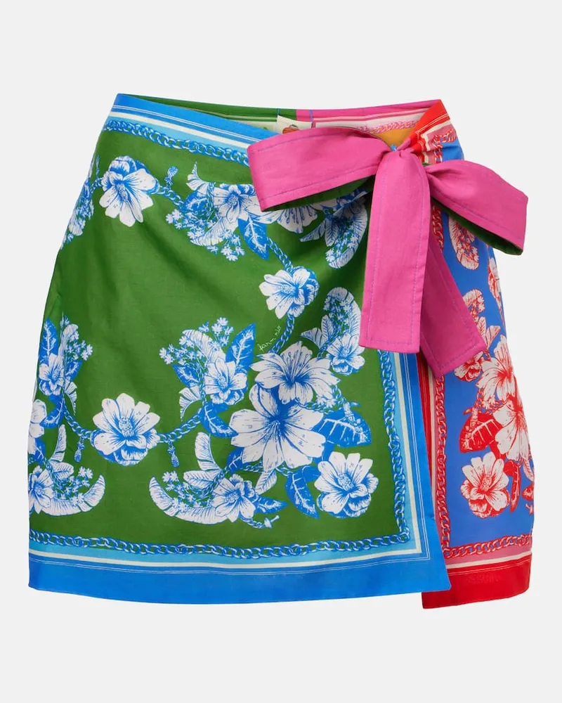 FARM Rio Gonna a portafoglio Mixed Scarves Floral Elegance in cotone Multicolore