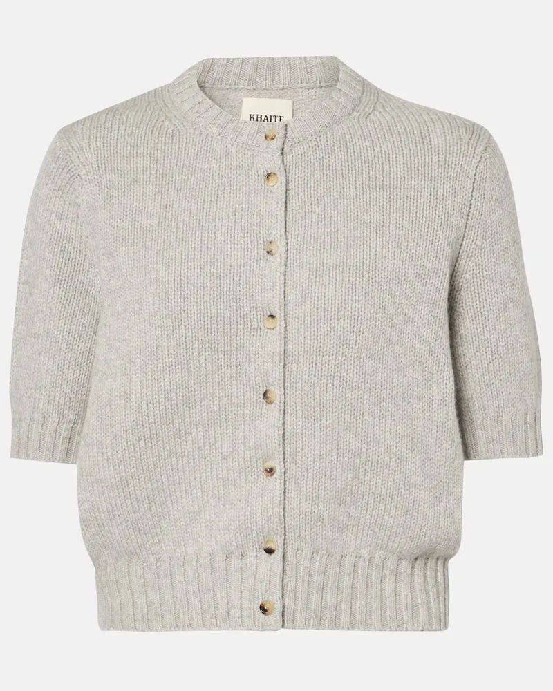 KHAITE Cardigan Nora in misto cashmere Grigio