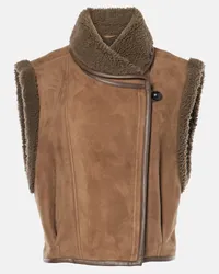 Isabel Marant Gilet Alime in shearling Marrone