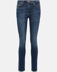 7 for all mankind Jeans slim Roxanne a vita media Blu