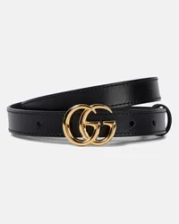 Gucci Cintura GG Marmont in pelle Nero