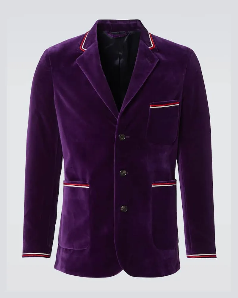 BODE Blazer Showcase in velluto di cotone Viola