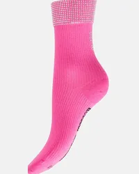 Wolford x Sergio Rossi - Calze con cristalli Rosa