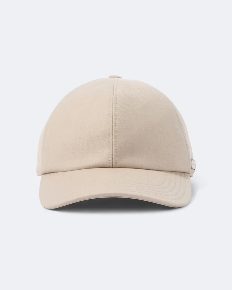 AGNONA Cappello da baseball in lana Beige