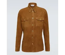 Giacca camicia Lucas in suede