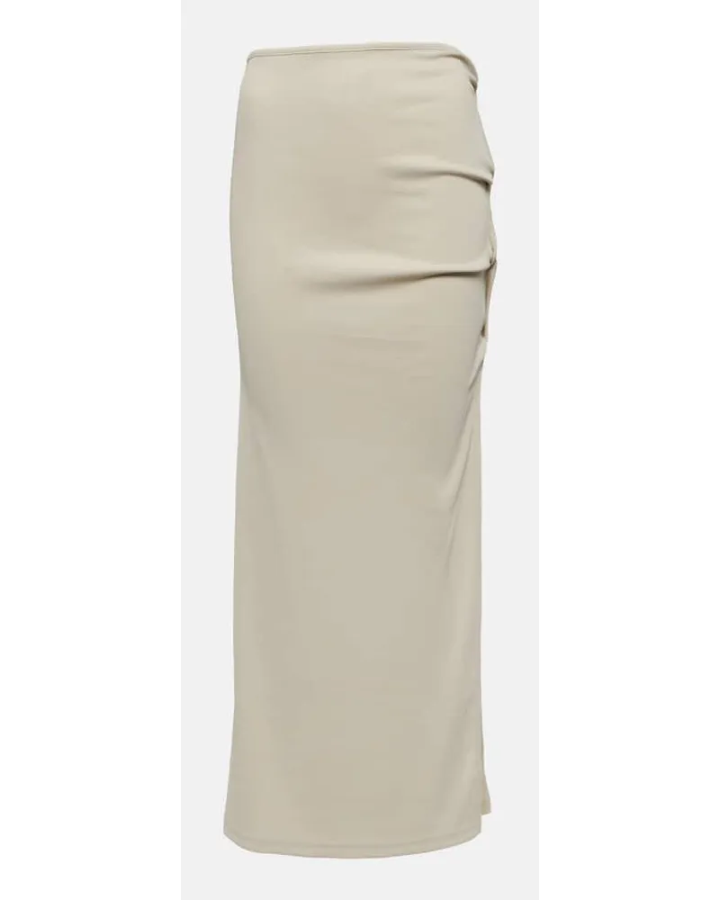 Christopher Esber Gonna lunga Open Twist in maglia a coste Beige