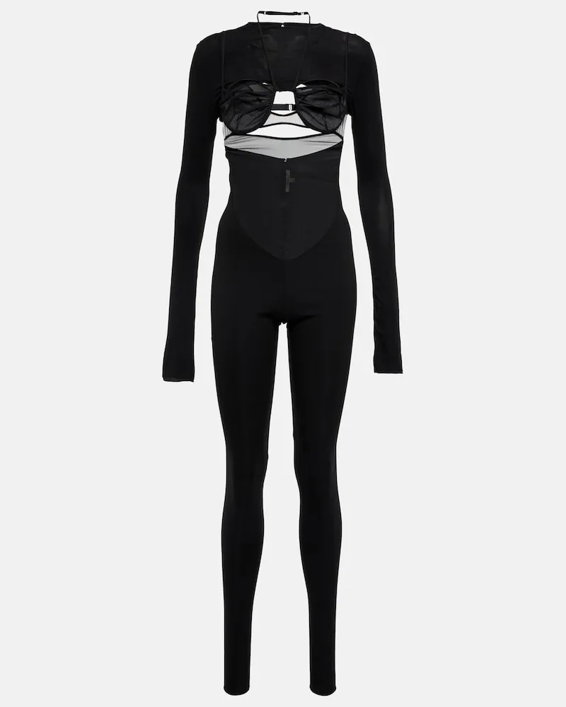 Nensi Dojaka Jumpsuit con cut-out e pannelli Nero