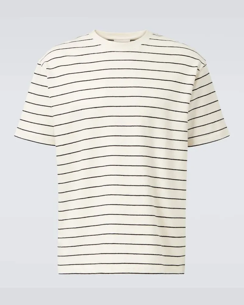 Frame Denim T-shirt in jersey di cotone a righe Multicolore