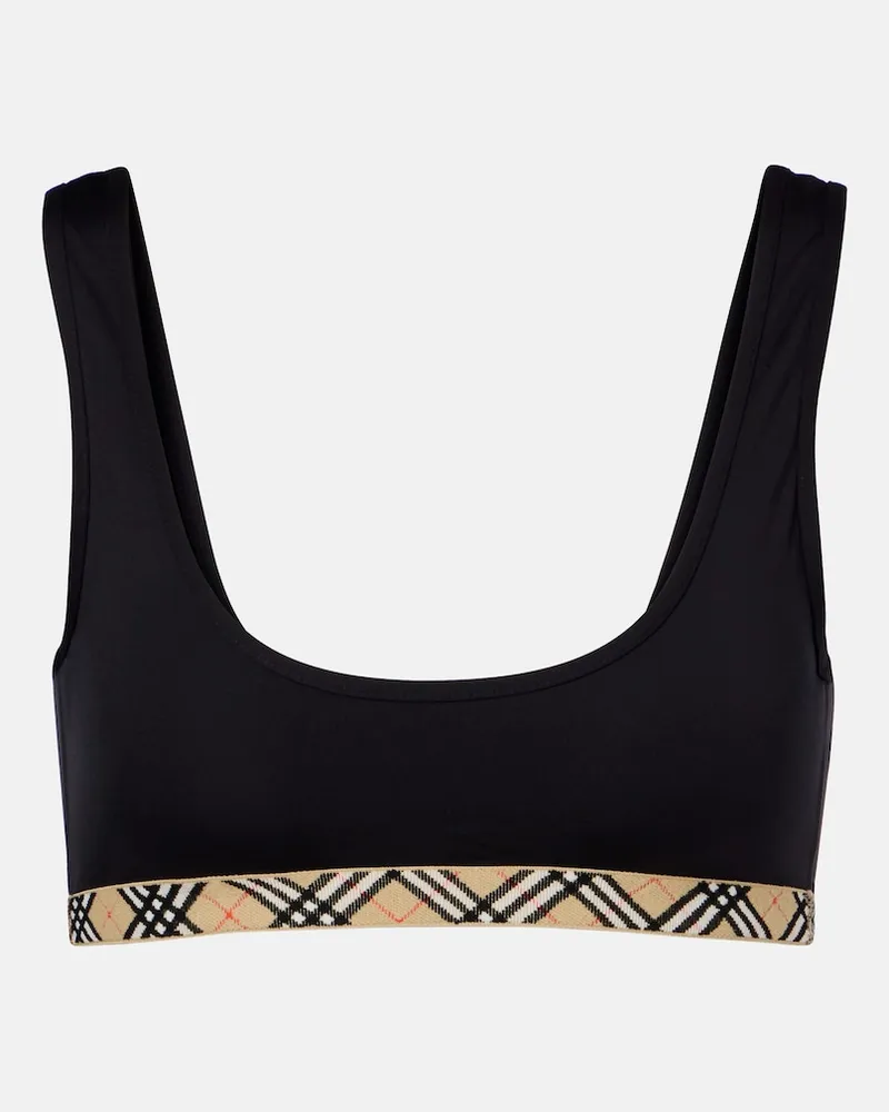 Burberry Top bikini Burberry Check Nero