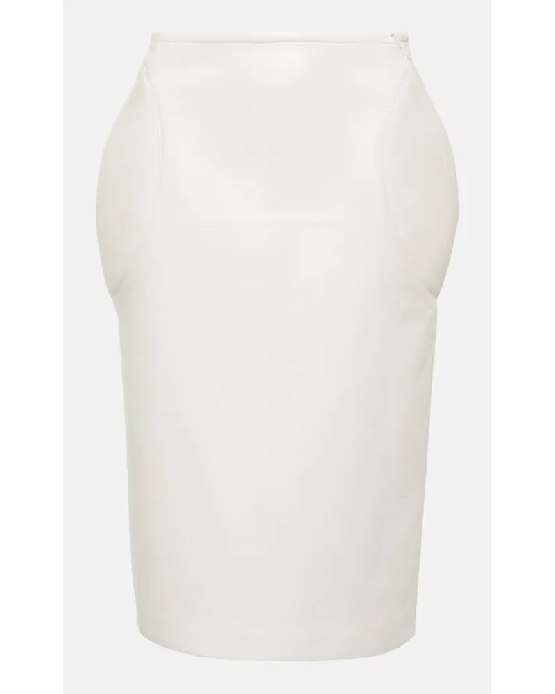 Alaïa AlaÃ¯a Gonna a tubino in pelle Bianco